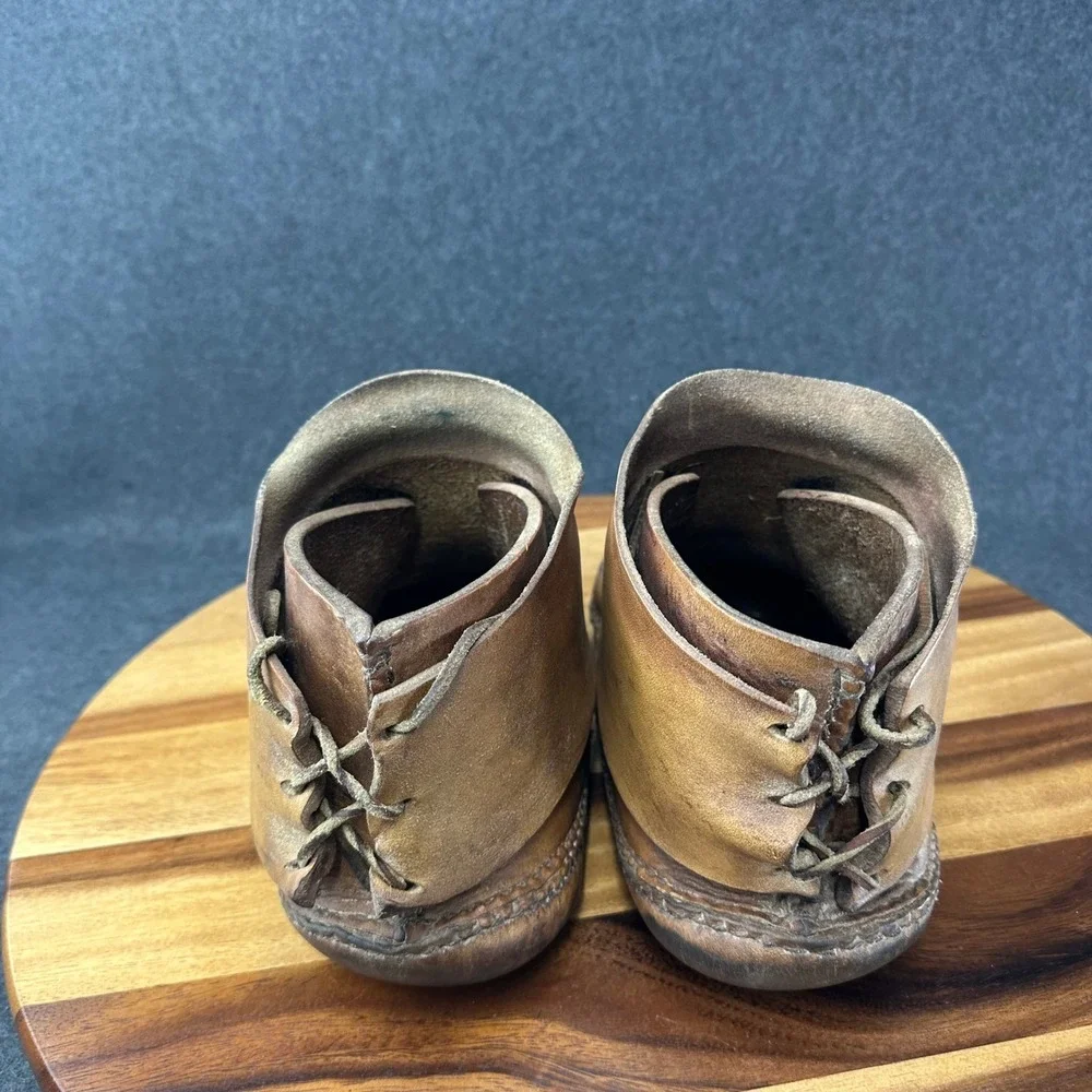 Vintage Carl Dyer Rendezvous Moccasins Native Indian Western Boots Shoes Sz 9.5